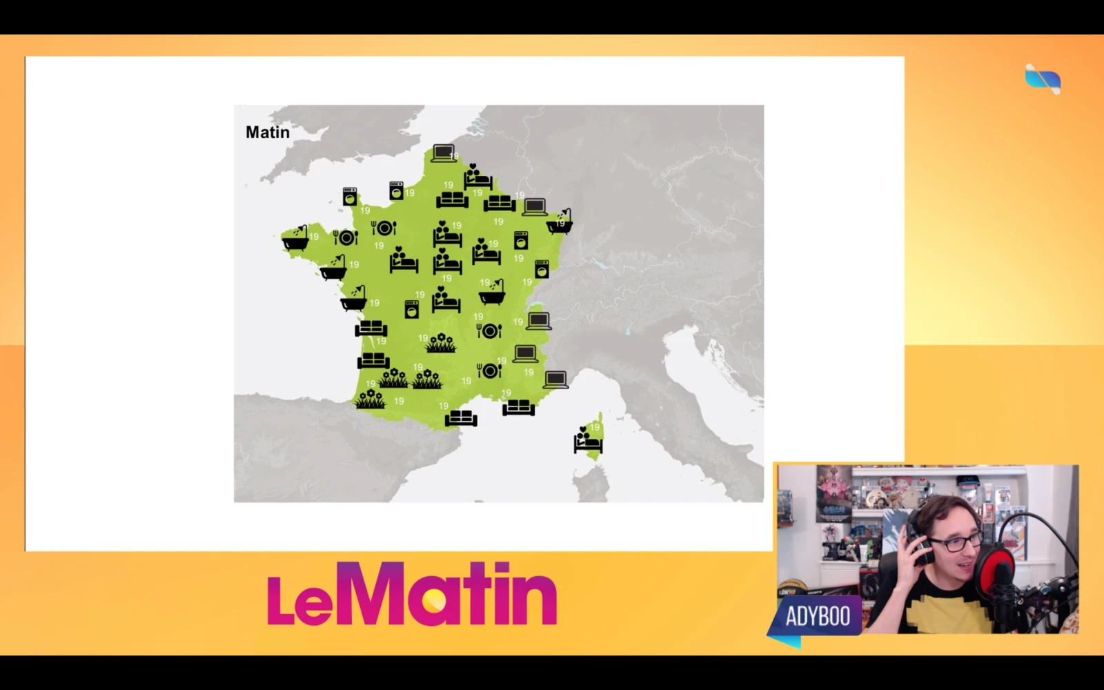 La météo du confinement d’Adyboo sur LeStream.