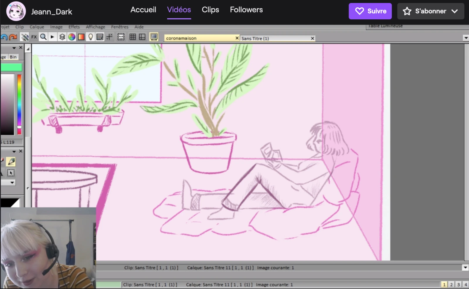 La streameuse Jeann_Dark participe au défi CoronaMaison.